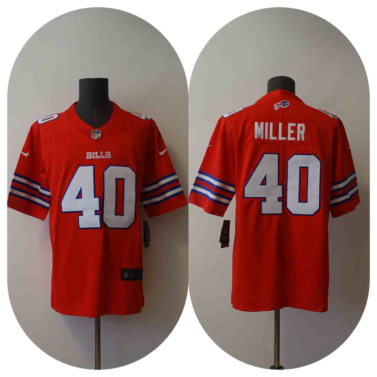 Men's Buffalo Bills 40 Von Miller Red Vapor Untouchable Limited Stitched Jersey