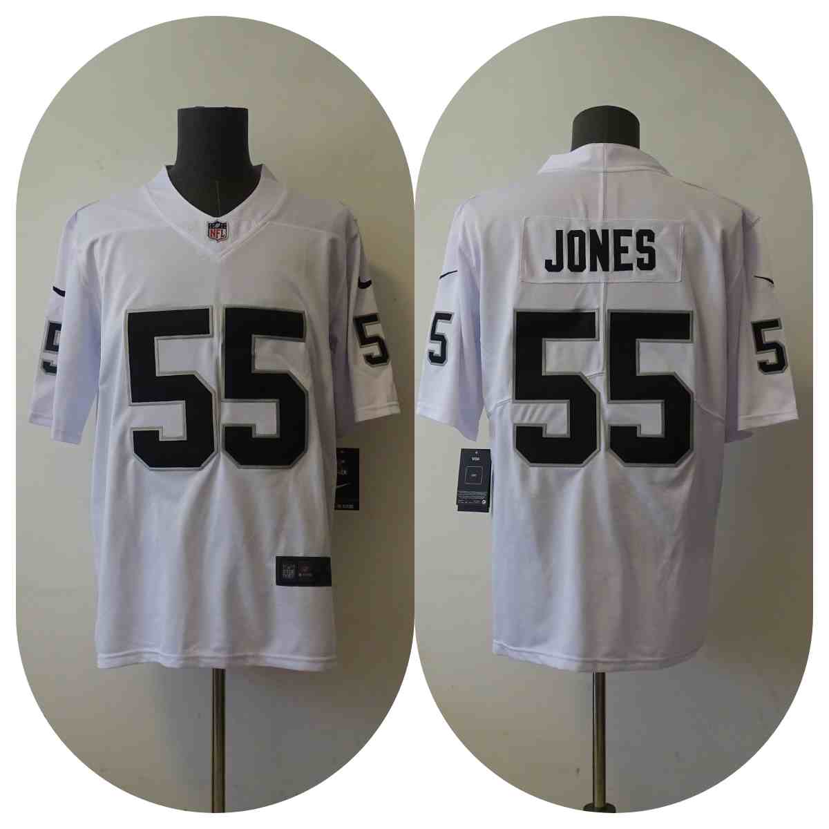Men's Raiders 55 Chandler Jones White Vapor Untouchable Limited Stitched NFL Jersey