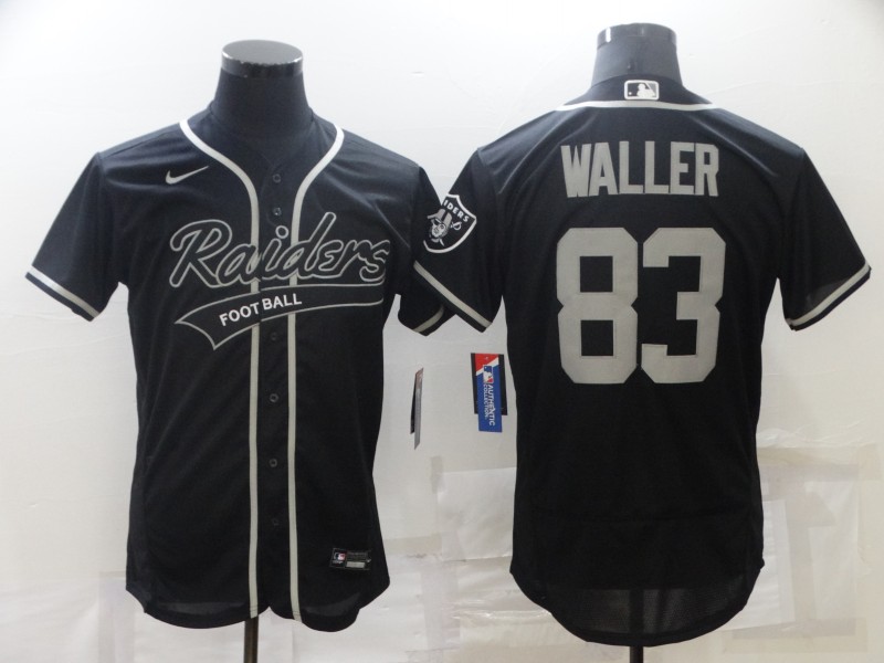 Men's Las Vegas Raiders #83 Darren Waller Black Flex Base Stitched Jersey