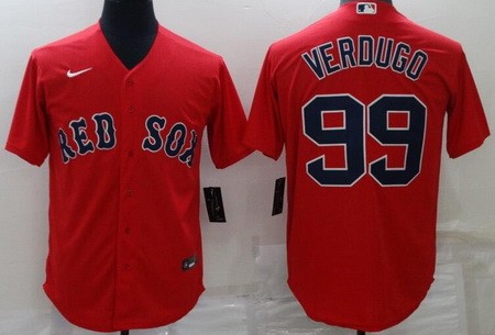 Men's Boston Red Sox #99 Alex Verdugo Red Cool Base Jersey