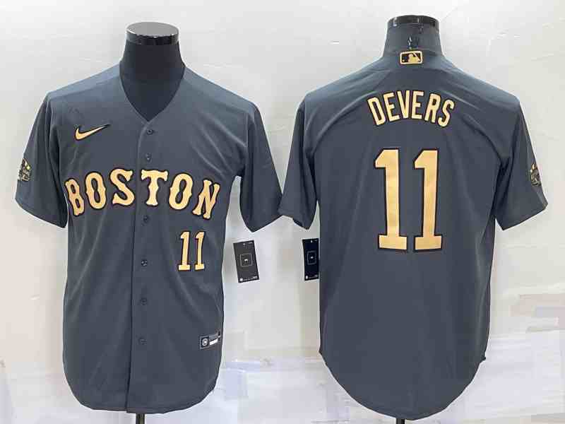 Men's Boston Red Sox 11 Rafael Devers 2022 All-Star Game Replica Baseball Jersey
