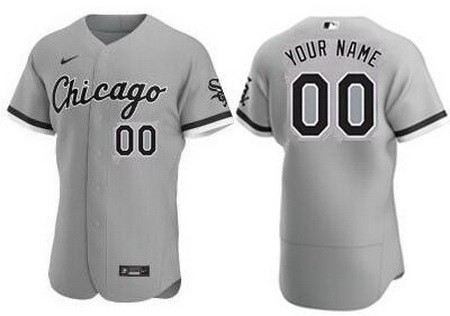 Men's Chicago White Sox Customized Gray Authentic Jersey