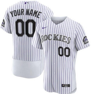 Men's Women Youth Colorado Rockies Customized White Authentic Jersey