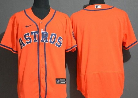 Men's Houston Astros Blank Orange FlexBase Jersey