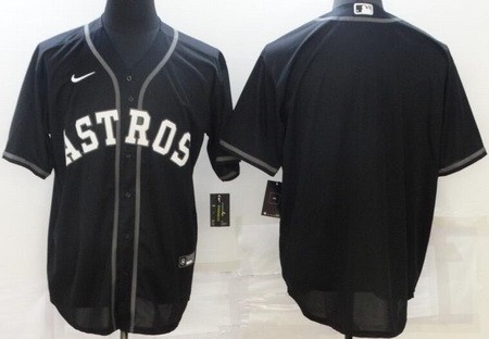 Men's Houston Astros Blank Black Cool Base Jersey