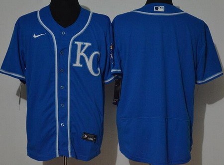 Men's Kansas City Royals Blank Royal Blue 2020 Cool Base Jersey