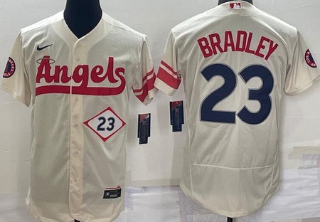 Men's Los Angeles Angels #23 Archie Bradley Cream 2022 City Connect Authentic Jersey