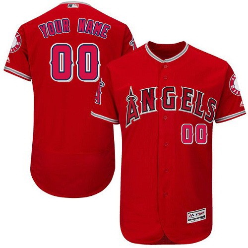 Men's Women You Los Angeles Angels Customized Red FlexBase Jersey