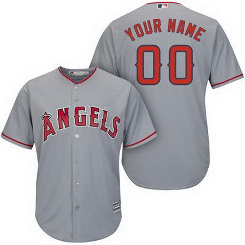 Men's Women You Los Angeles Angels Customized Gray Cool Base Jersey