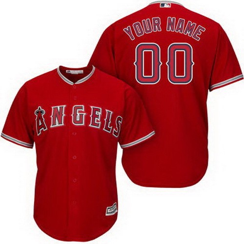 Men's Women You Los Angeles Angels Customized Red Cool Base Jersey