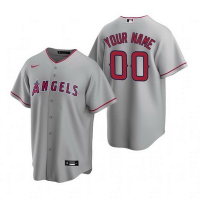 Men's Women You Los Angeles Angels Customized Gray Road 2020 Cool Base Jersey