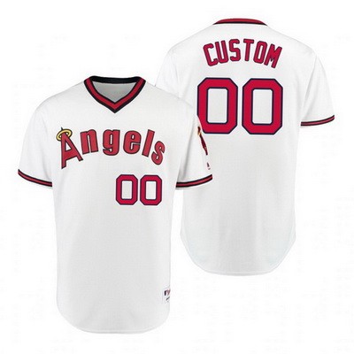 Men's Women You Los Angeles Angels Customized White 1975 Turn Back The Clock Jersey