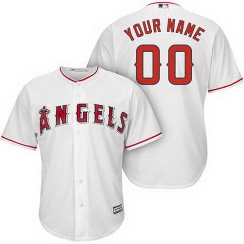 Men's Women You Los Angeles Angels Customized White Cool Base Jersey