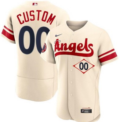Men's Women You Los Angeles Angels Customized Cream 2022 City Connect Authentic Jersey