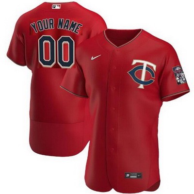 Men's Women Youth Minnesota Twins Customized Red Authentic Jersey