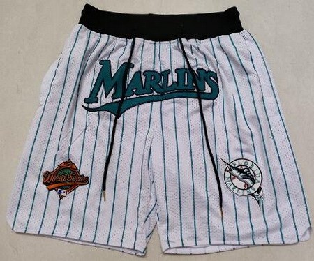 Men's Miami Marlins Blank White Just Don Shorts