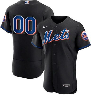 Men's Women Youth New York Mets Customized Black 2022 Authentic Jersey