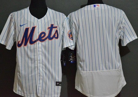Men's New York Mets Blank White FlexBase Jersey