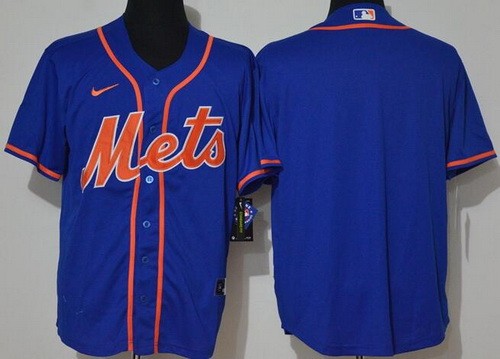 Men's New York Mets Blank Blue 2020 Cool Base Jersey