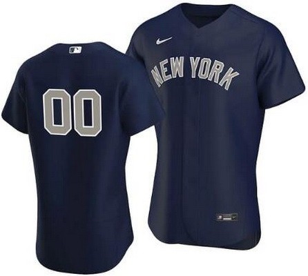 Men's Women Youth New York Yankees Customized Navy Authentic Jersey