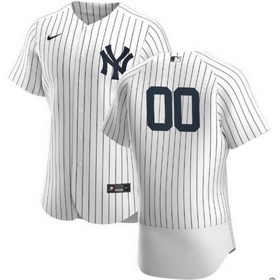 Men's Women Youth New York Yankees Customized White Stripes 2020 FlexBase Jersey