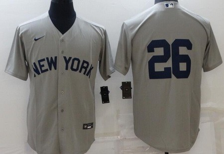 Men's New York Yankees #26 DJ LeMahieu Gray 2021 Field of Dreams Cool Base Jersey