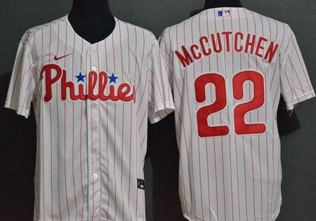 Men's Philadelphia Phillies #22 Andrew McCutchen White Cool Base Jersey