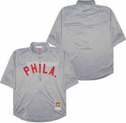 Men's Philadelphia Phillies Blank Gray 1900 Throwback Jersey