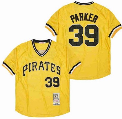 Men's Pittsburgh Pirates #39 Dave Parker Yellow 1979 Throwback Jersey