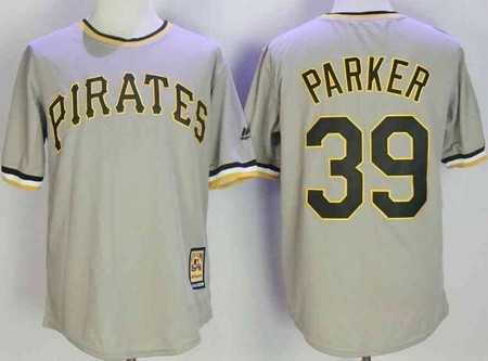 Men's Pittsburgh Pirates #39 Dave Parker Gray Cooperstown Throwback Cool Base Jersey