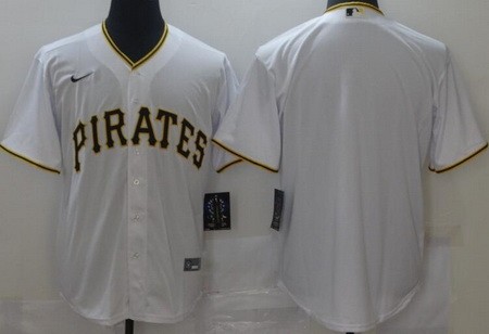 Men's Pittsburgh Pirates Blank White Cool Base Jersey