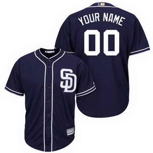 Men's  Women Youth San Diego Padres Customized Navy Blue Cool Base Jersey