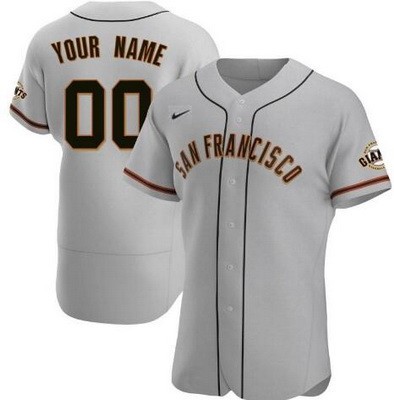 Men's Women Youth San Francisco Giants Customized Gray Authentic Jersey
