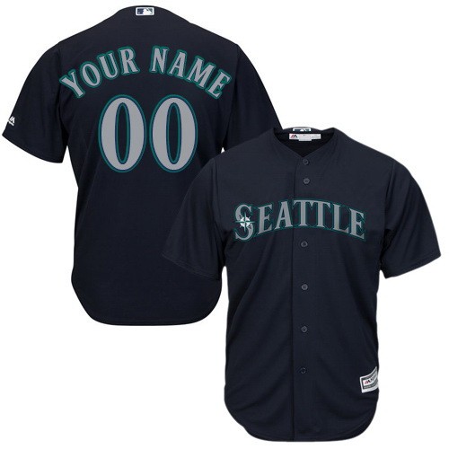 Men's  Women Youth Seattle Mariners Customized Navy Blue Cool Base Jersey