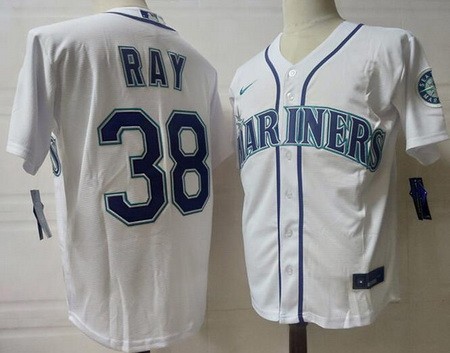Men's Seattle Mariners #38 Robbie Ray White Cool Base Jersey