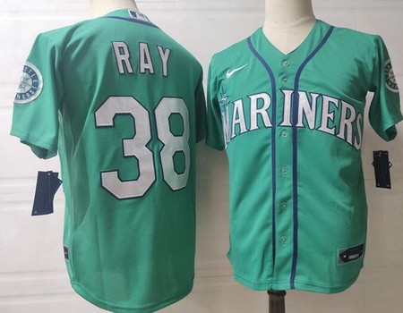 Men's Seattle Mariners #38 Robbie Ray Green Cool Base Jersey