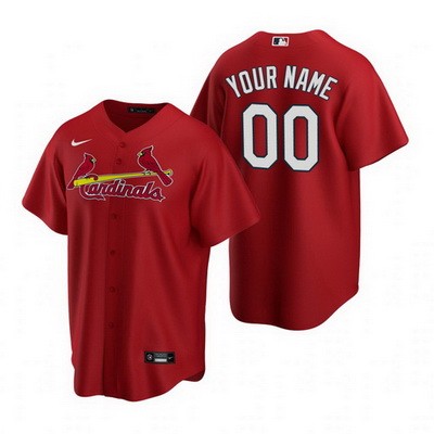 Men's Women Youth St Louis Cardinals Customized Red Alternate 2020 Cool Base Jersey