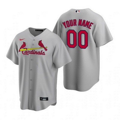 Men's Women Youth St Louis Cardinals Customized Gray Road 2020 Cool Base Jersey