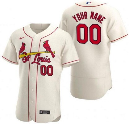 Men's Women Youth St Louis Cardinals Customized Cream Authentic Jersey