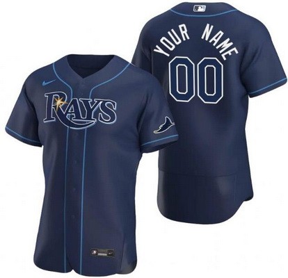 Men's Women Youth Tampa Bay Rays CustomizedNavy Authentic Jersey