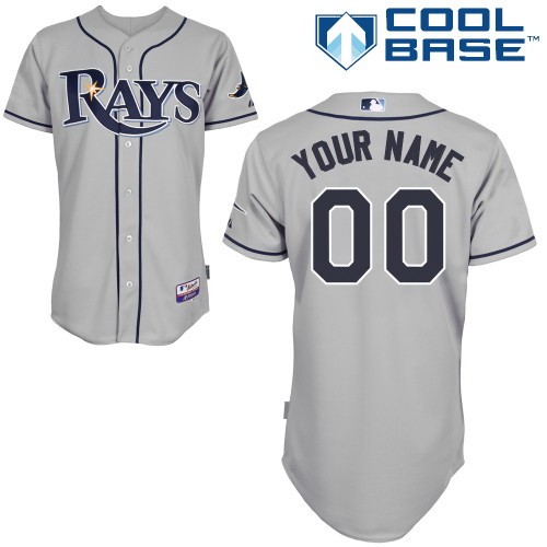 Men's Women Youth Tampa Bay Rays Customized Gray Cool Base Jersey