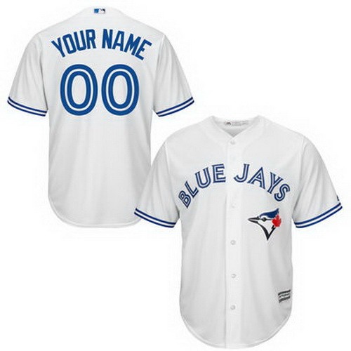 Men's Women Youth Toronto Blue Jays Customized White Cool Base Jersey