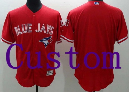 Men's Women Youth Toronto Blue Jays Customized Red FlexBase Jersey