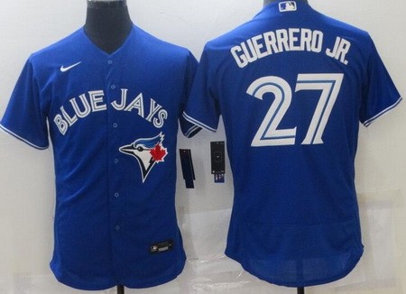 Men's Toronto Blue Jays #27 Vladimir Guerrero Jr Blue Authentic Jersey