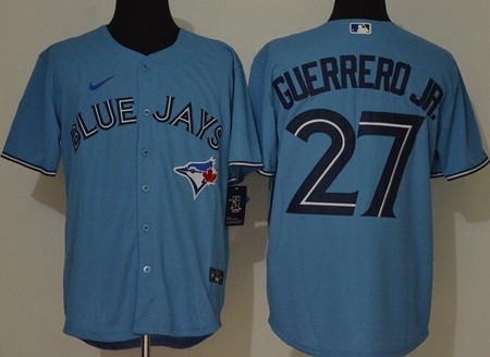 Men's Toronto Blue Jays #27 Vladimir Guerrero Jr Light Blue 2020 Cool Base Jersey