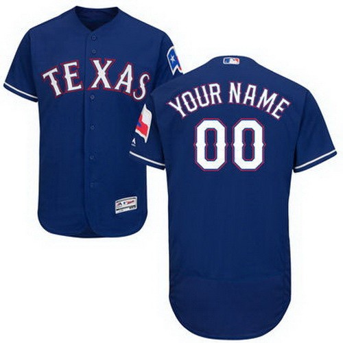 Men's Women Youth  Texas Rangers Customized Blue FlexBase Jersey