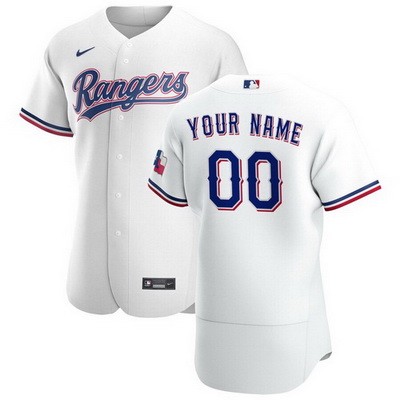 Men's Women Youth Texas Rangers Customized White Authentic Jersey