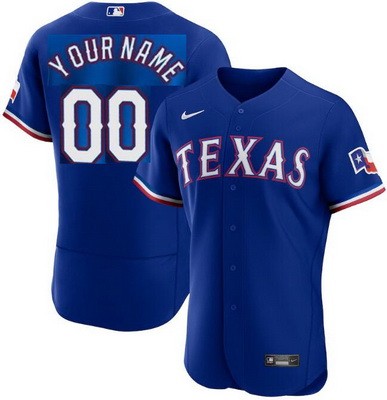 Men's Women Youth Texas Rangers Customized Royal Authentic Jersey
