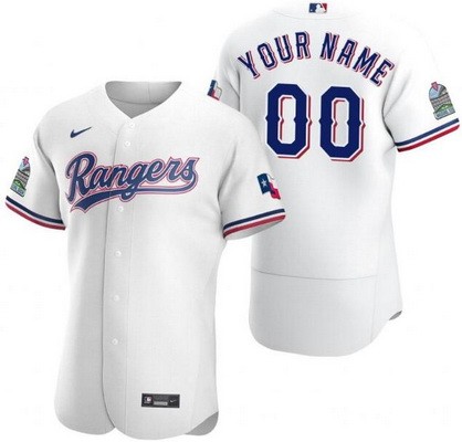 Men's Women Youth Texas Rangers Customized White 2020 Inaugural Season Authentic Jersey