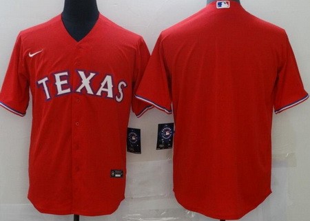 Men's Texas Rangers Blank Red Cool Base Jersey